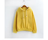 Women Hoodies Sweatshirts New Hot Sale Candy 10 Color Long Sleeved Thick Casual All-match Solid Leisure Hooded Hoodie Loose Tops