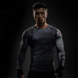 ZOOM 3D Printed T-shirts Men Raglan Long Sleeve Compression Shirt Flash Cosplay Costume crossfit fitness Clothing Tops Male
