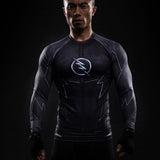 ZOOM 3D Printed T-shirts Men Raglan Long Sleeve Compression Shirt Flash Cosplay Costume crossfit fitness Clothing Tops Male