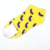 [COSPLACOOL] New Cute fruit color love candy color cotton sock summer style women's socks  women's thin sock slippers