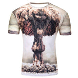Men's Short Sleeve Polyester O-Neck T-Shirt Punk 3D thinkers/tree Printed T shirt Men t shirt M-4XL 2017 New Fashion top tees
