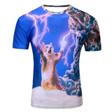 Men's Short Sleeve Polyester O-Neck T-Shirt Punk 3D thinkers/tree Printed T shirt Men t shirt M-4XL 2017 New Fashion top tees