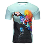Men's Short Sleeve Polyester O-Neck T-Shirt Punk 3D thinkers/tree Printed T shirt Men t shirt M-4XL 2017 New Fashion top tees
