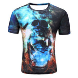 Men's Short Sleeve Polyester O-Neck T-Shirt Punk 3D thinkers/tree Printed T shirt Men t shirt M-4XL 2017 New Fashion top tees