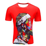 Men's Short Sleeve Polyester O-Neck T-Shirt Punk 3D thinkers/tree Printed T shirt Men t shirt M-4XL 2017 New Fashion top tees