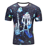 Men's Short Sleeve Polyester O-Neck T-Shirt Punk 3D thinkers/tree Printed T shirt Men t shirt M-4XL 2017 New Fashion top tees