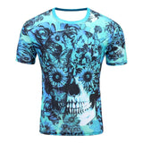 Men's Short Sleeve Polyester O-Neck T-Shirt Punk 3D thinkers/tree Printed T shirt Men t shirt M-4XL 2017 New Fashion top tees