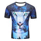 Men's Short Sleeve Polyester O-Neck T-Shirt Punk 3D thinkers/tree Printed T shirt Men t shirt M-4XL 2017 New Fashion top tees