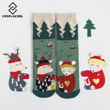 [COSPLACOOL] New cartoon animal paradise women thick warm cute funny christmas socks sox creative kawaii female winter meias