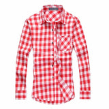 TANGNEST Men Plaid Shirt Camisas 2017 New Arrival Men's Fashion Plaid Long-sleeved Shirt Male Casual High Quality Shirt MCL1555