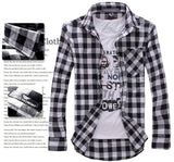 TANGNEST Men Plaid Shirt Camisas 2017 New Arrival Men's Fashion Plaid Long-sleeved Shirt Male Casual High Quality Shirt MCL1555