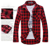 TANGNEST Men Plaid Shirt Camisas 2017 New Arrival Men's Fashion Plaid Long-sleeved Shirt Male Casual High Quality Shirt MCL1555
