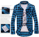 TANGNEST Men Plaid Shirt Camisas 2017 New Arrival Men's Fashion Plaid Long-sleeved Shirt Male Casual High Quality Shirt MCL1555