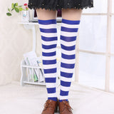 Hot New Sexy Women Girl Striped Cotton Thigh High Stocking Over the Knee Socks Fashion Stockings For Dating Cosplay Cheap Z1