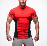 2016 New Arrival GYMShark Stringer T shirt Men Gymshark Bodybuilding and Fitness Men's Singlets  Tank Shirts fitness Clothes