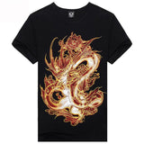 Mens 3D Print Shirts Animal Skull Tiger Wolfs Crew Neck Top Tee T Shirt M-XXXL