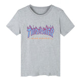 Thrasher T Shirt Men Women Flame Blaze Thrasher T-shirts Magazine Hip Hop Trasher Street Wear skateboards hip hop T Shirt