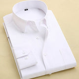 Long Sleeve Slim Men Dress Shirt 2016 Brand New Fashion Designer High Quality Solid Male Clothing Fit Business Shirts 4XL YN045