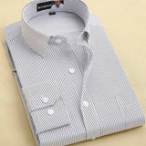 Long Sleeve Slim Men Dress Shirt 2016 Brand New Fashion Designer High Quality Solid Male Clothing Fit Business Shirts 4XL YN045