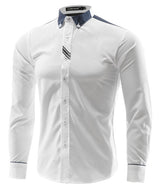 Men Dress Shirt Hawaii Casual Camisa Slimming Social Masculina Para Hombre Vestir Brand Clothing Chemise Vetement Homme 8098