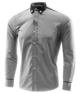 Men Dress Shirt Hawaii Casual Camisa Slimming Social Masculina Para Hombre Vestir Brand Clothing Chemise Vetement Homme 8098