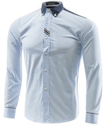 Men Dress Shirt Hawaii Casual Camisa Slimming Social Masculina Para Hombre Vestir Brand Clothing Chemise Vetement Homme 8098