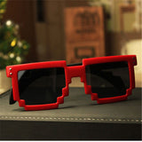 Deal with it Glasses Thug Life Glasses Pixel Women Men Sunglasses Black Mosaic Sun Glasses Women's Masculine Mirrored