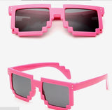 Deal with it Glasses Thug Life Glasses Pixel Women Men Sunglasses Black Mosaic Sun Glasses Women's Masculine Mirrored