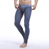 Men Cotton Printing Thermal Underwear Bottom Warm Long Johns Leggings Pants