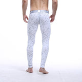 Men Cotton Printing Thermal Underwear Bottom Warm Long Johns Leggings Pants