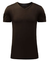 2017 Summer New Mens Tops Tees Cotton V Neck Short Sleeve T Shirt Men Fashion Trends Fitness Solid Tshirt Plus Size S-XL
