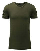 2017 Summer New Mens Tops Tees Cotton V Neck Short Sleeve T Shirt Men Fashion Trends Fitness Solid Tshirt Plus Size S-XL
