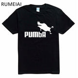 RUMEIAI 2017 funny tee cute t shirts homme Pumba men women 100% cotton cool tshirt lovely kawaii summer jersey costume t-shirt