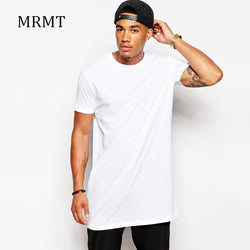 2017 White Casual Long Size Men long t shirt Hip hop Brand new Clothing Tops StreetWear t-shirt Solid Color Short Sleeve tshirt