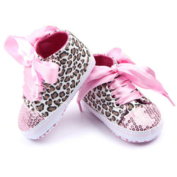 Toddler Baby  Girls Shoes Floral Leopard Sequin Infant Soft Sole First Walker Cotton Shoes
