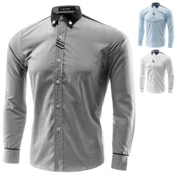 Men Dress Shirt Hawaii Casual Camisa Slimming Social Masculina Para Hombre Vestir Brand Clothing Chemise Vetement Homme 8098