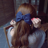 New Arrival Big Solid Cloth Bows Hair Clips Hairpins Hair Accessories for Women Girl Wedding Hair Jewelry