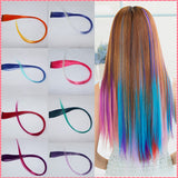 hair extensions 2016 New Arrive fashion women's Long Synthetic Clip In Extensions Gradient Color cosplay  hair pieces #JO009