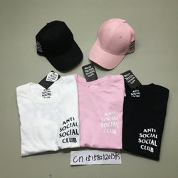 2016 Summer ANTI SOCIAL CLUB T Shirt Mens Hip Hop Streetwear Cotton Short-sleeved T-Shirt KANYE WEST Air Yeezy 2 For Sale