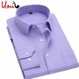 Long Sleeve Slim Men Dress Shirt 2016 Brand New Fashion Designer High Quality Solid Male Clothing Fit Business Shirts 4XL YN045