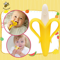 Banana Teether Environmentally Safe Baby Silicone Toothbrush Baby Tooth Brush Training Children's Toothbrush