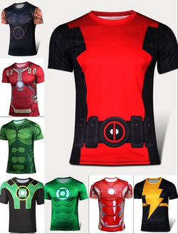 2015 Men Summer Compression T Shirt The Hulk 3D Printed men's short sleeve tights t-shirt male fitness  top  clothes
