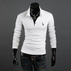 Men's Polo Shirt Slim Fit Long Sleeve Casual Temperament  Boy Tops UK 12-20 New