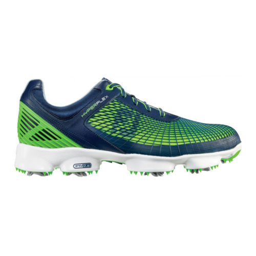 New FootJoy HyperFlex Golf Shoes Navy/Electric Green 8 XW - Free + Shipping