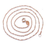 Fashion Women Girl Jewelry Rose Gold Plated Water Wave Ripples Chain Necklace Accessories Wholesale