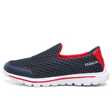 2017 Summer Shoes Fashion breathable Mesh Slip On Super Light Casual  for men flats Water Beach Shoes soft  and leisure loafers