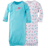 Gerber Baby Girls' 2 Pack Nightgowns