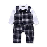 Ferenyi US Baby Boys Bowtie Gentleman Romper Jumpsuit Overalls Rompers