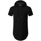 OLRIK Men's Hipster Hip Hop Hoodie Side Zipper Tshirt