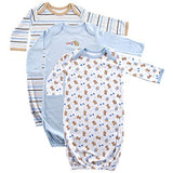 Luvable Friends Unisex 3 Pack Cotton Gown